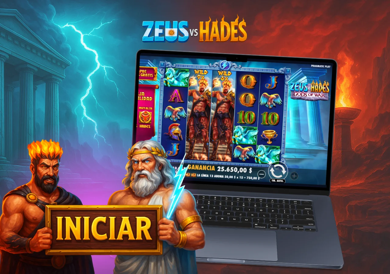 Zeus vs Hades requiere seleccionar casino, registrar cuenta y definir apuesta