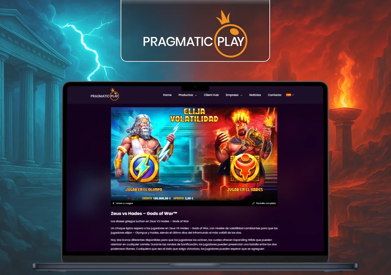Zeus vs Hades de Pragmatic Play con selección de modo entre Olimpo y Hades